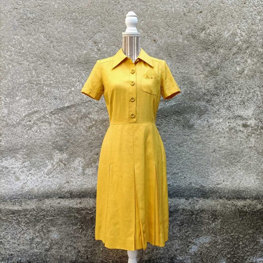 vestito giallo anni 70