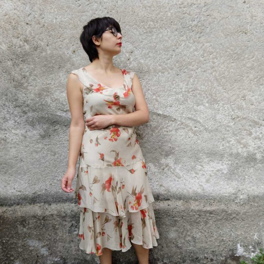 Abito romantico in seta Blunauta - immagine 7