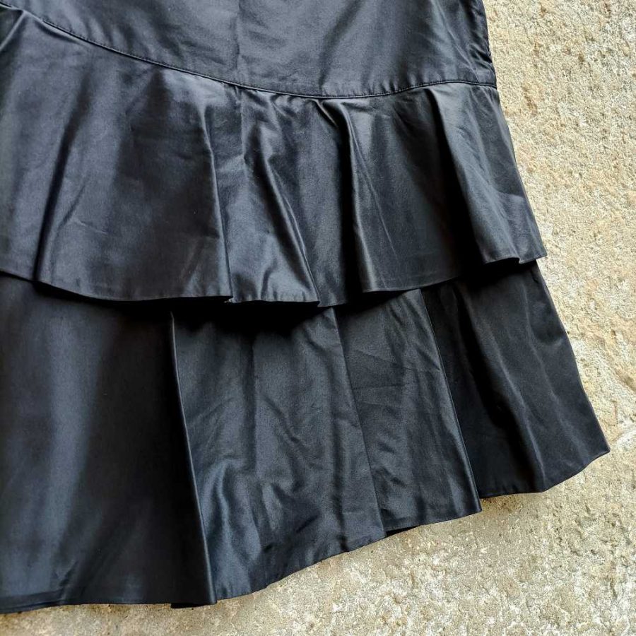 Blunauta gonna in seta nera - immagine 4