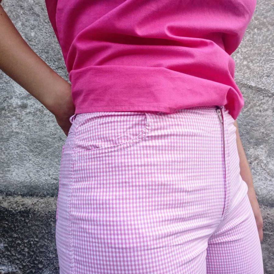 Pantaloni vintage a fantasia Vichy - immagine 4