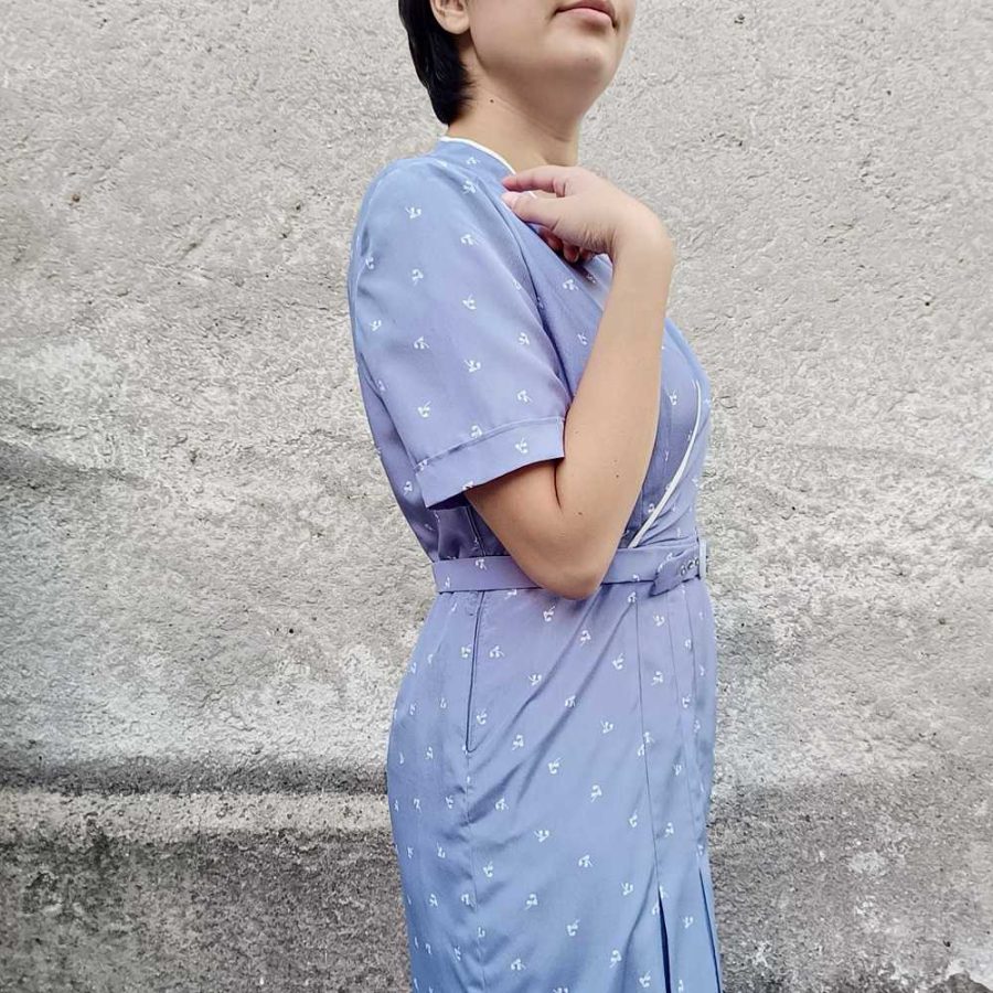 Abito azzurro vintage '70 - immagine 3