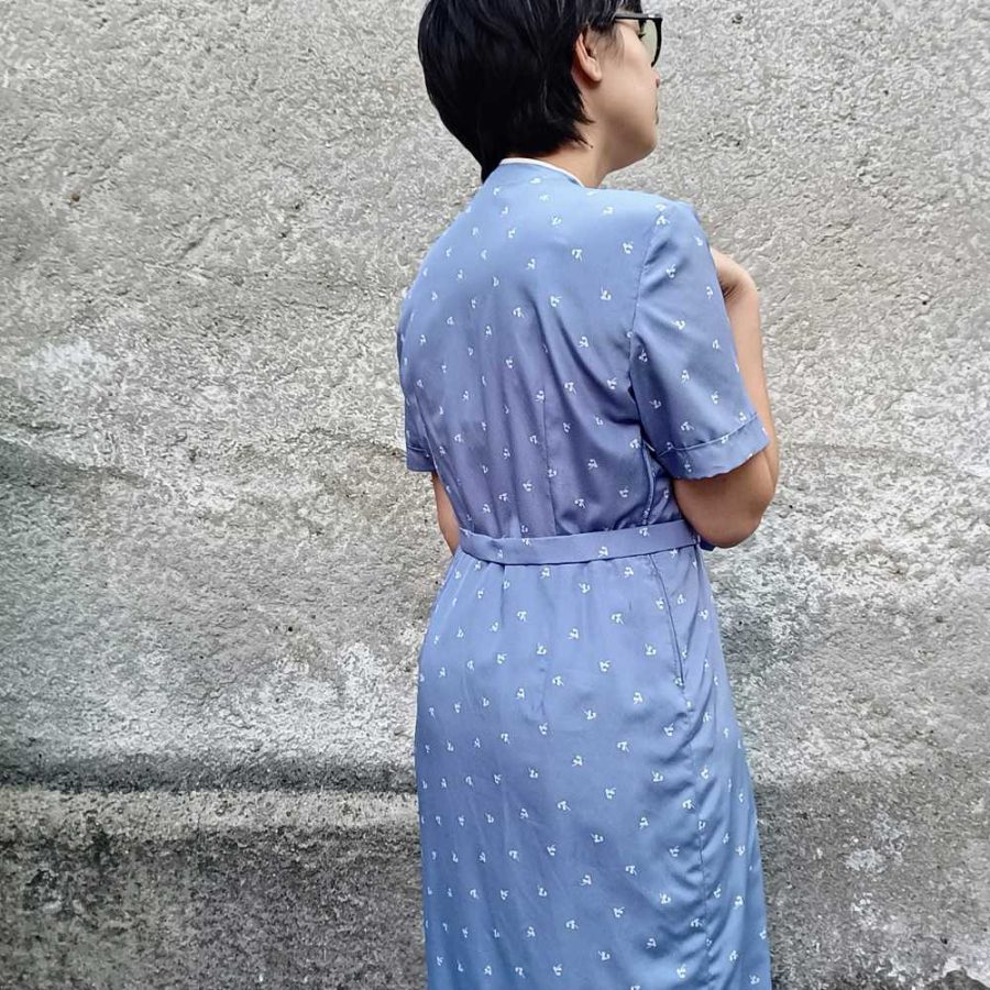 Abito azzurro vintage '70 - immagine 2