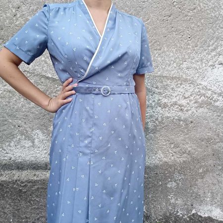 Abito azzurro vintage '70