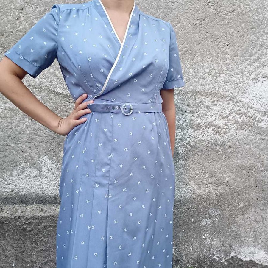 Abito azzurro vintage '70