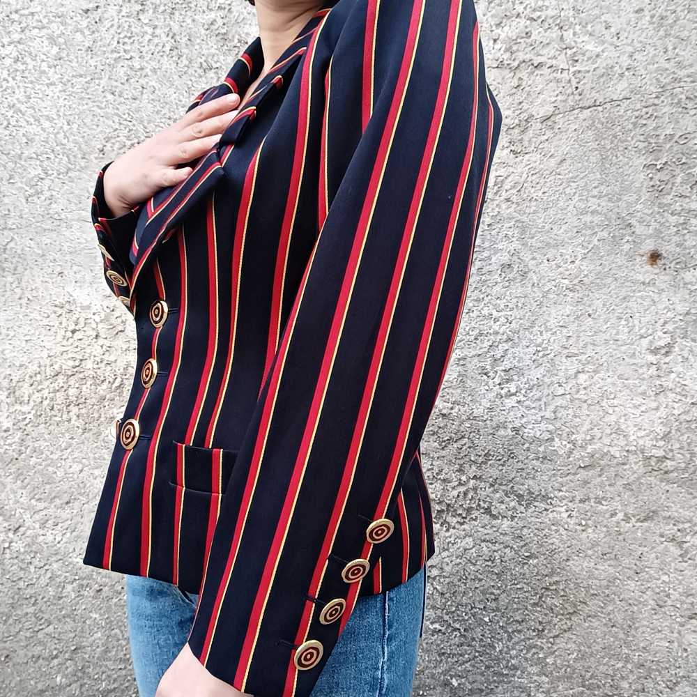 Yves Saint Laurent anni 80 giacca a righe - immagine 2