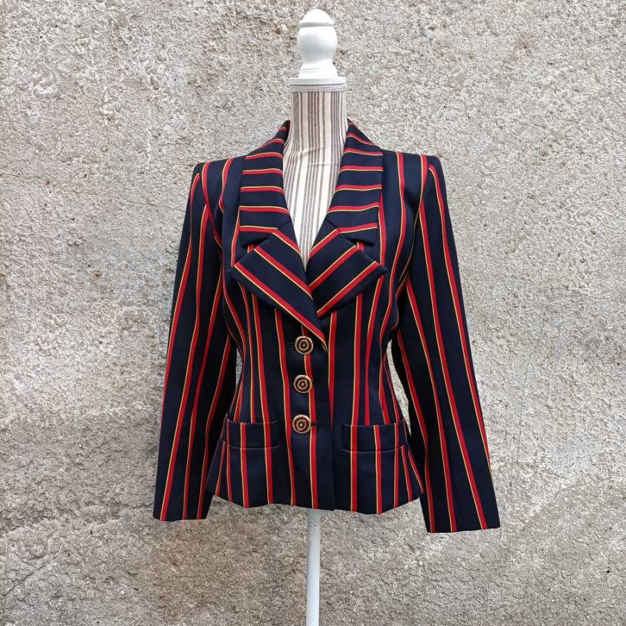 Yves Saint Laurent anni 80 giacca a righe