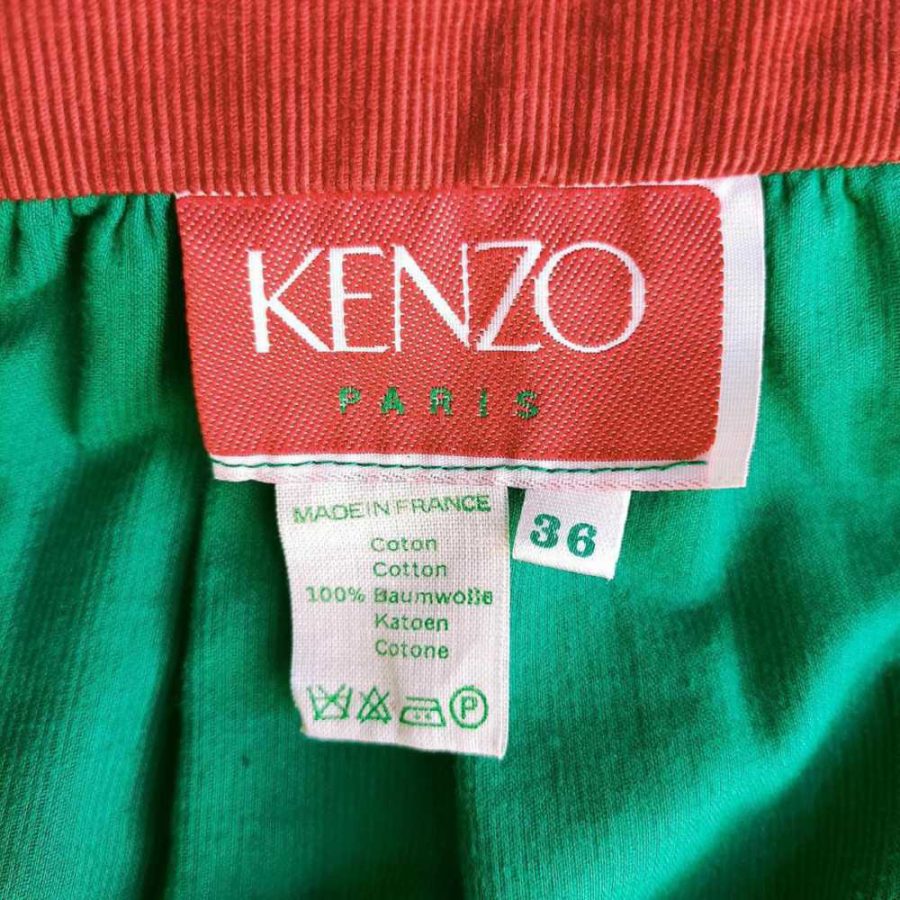 gonna Kenzo verde velluto