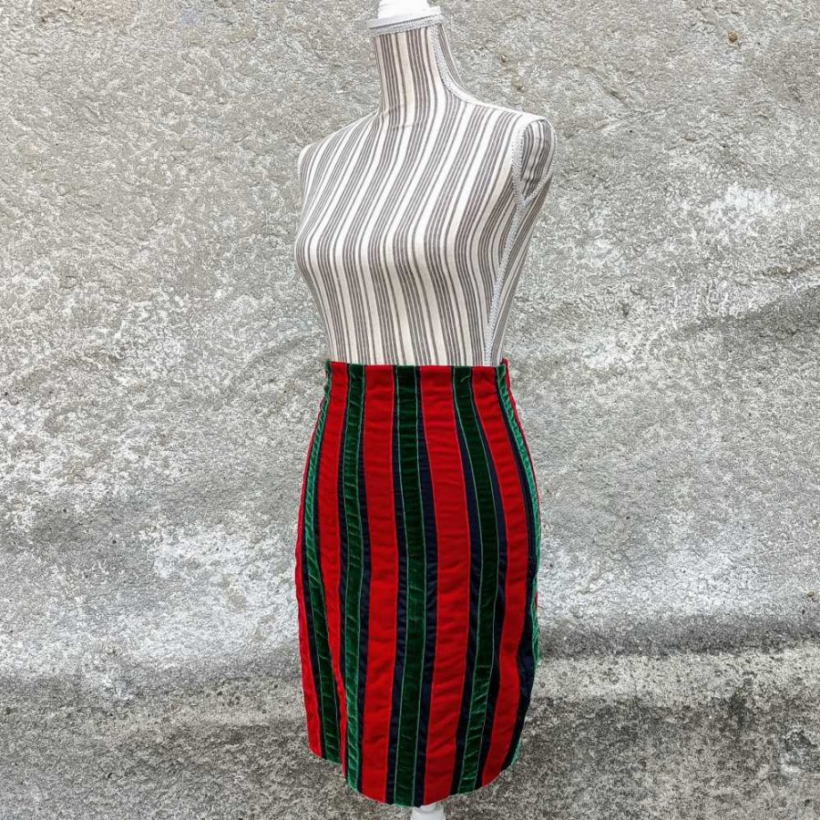 Minigonna Moschino anni 90 a righe - immagine 2