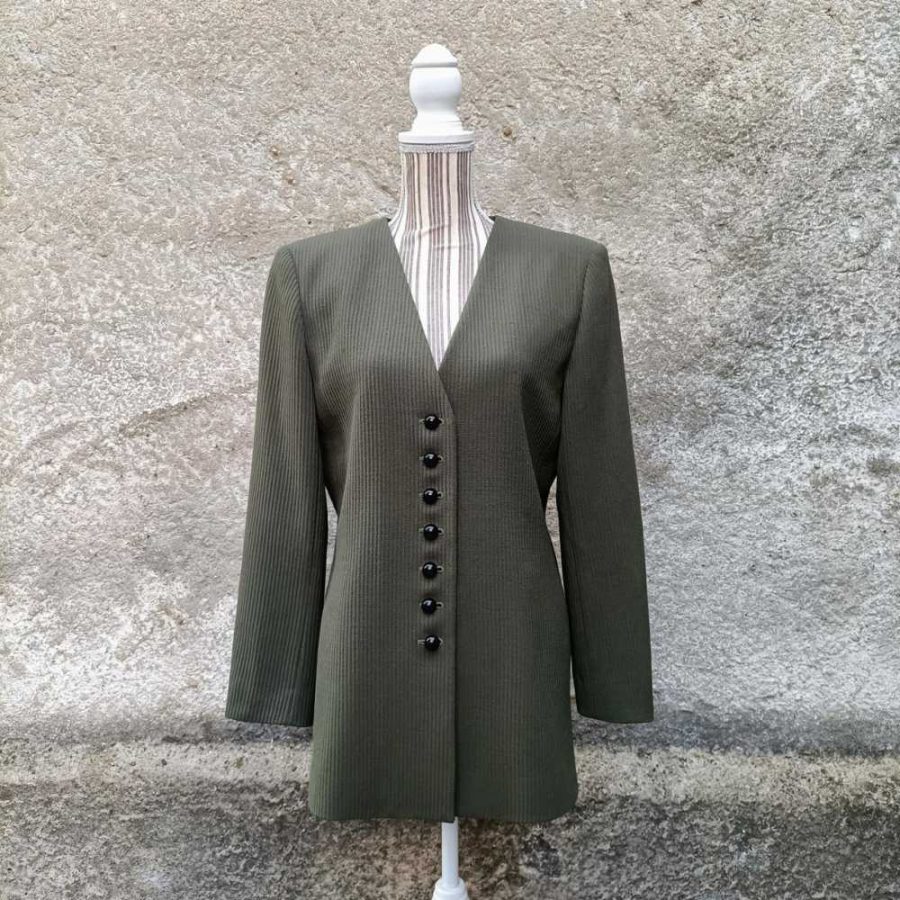 vintage green YSL tailleur