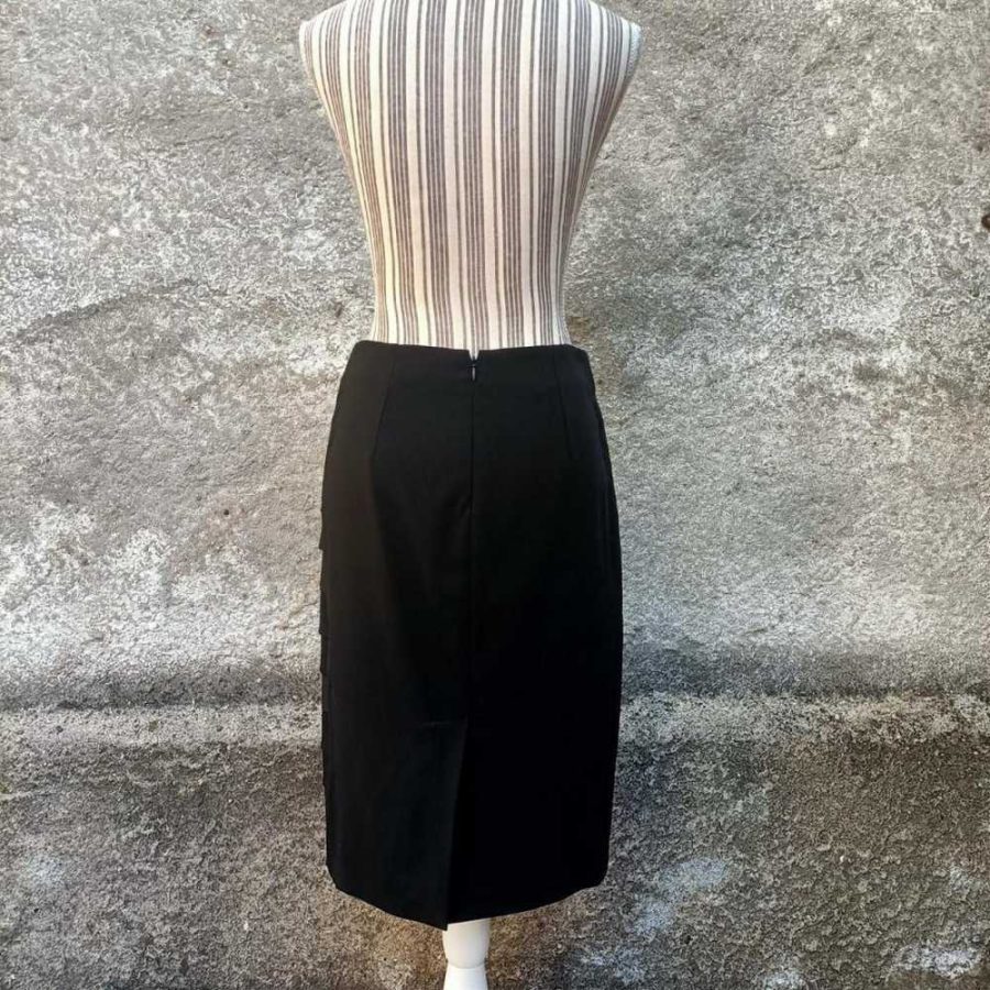 Ferragamo black smart skirt