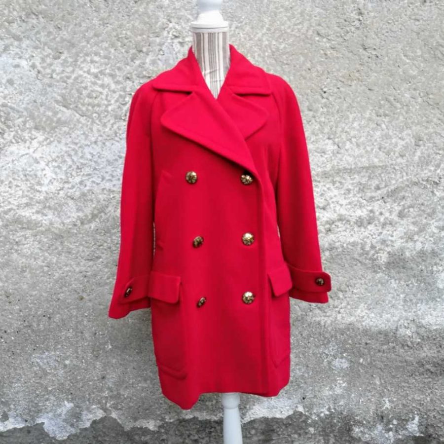cappotto Moschino rosso vintage