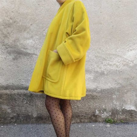 cappotto giallo vintage yves saint Laurent