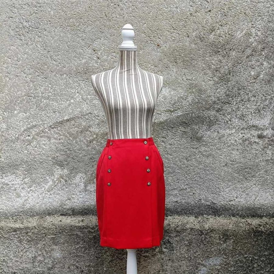minigonna rossa Les Copains vintage