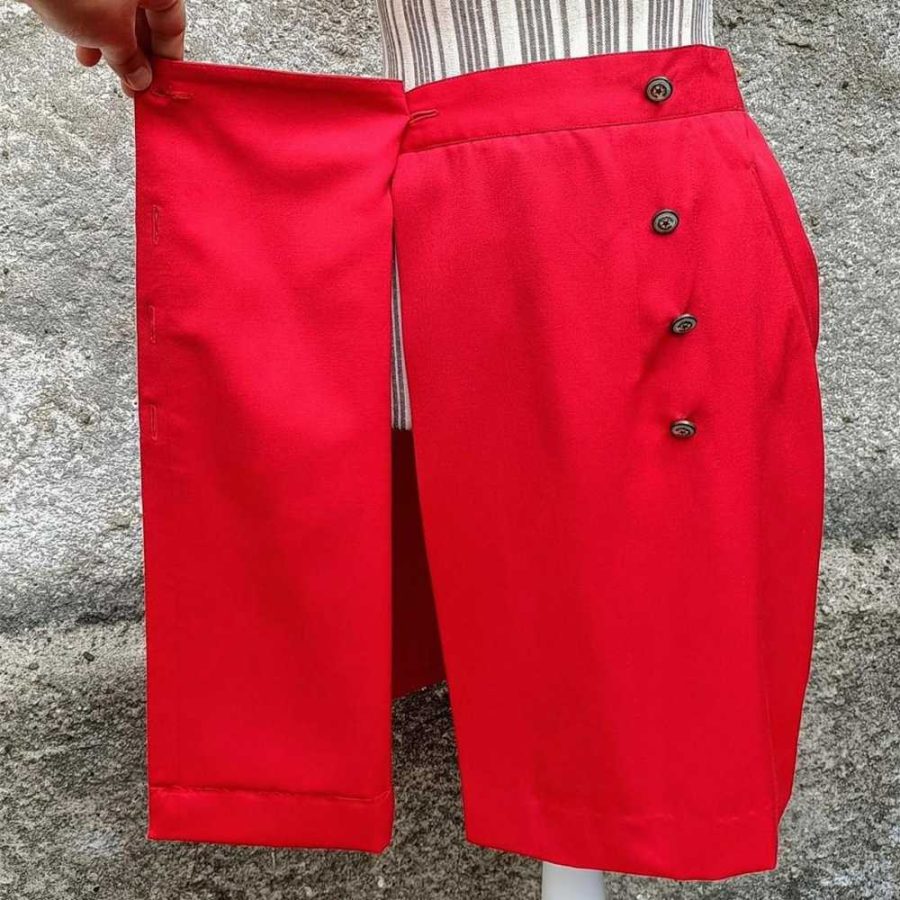 gonna rossa in lana vergine preloved