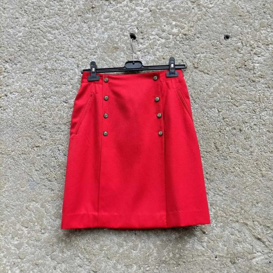 minigonna rossa Les Copains vintage