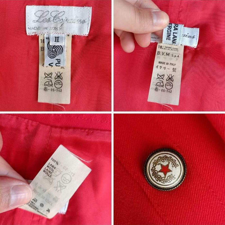 minigonna rossa Les Copains vintage