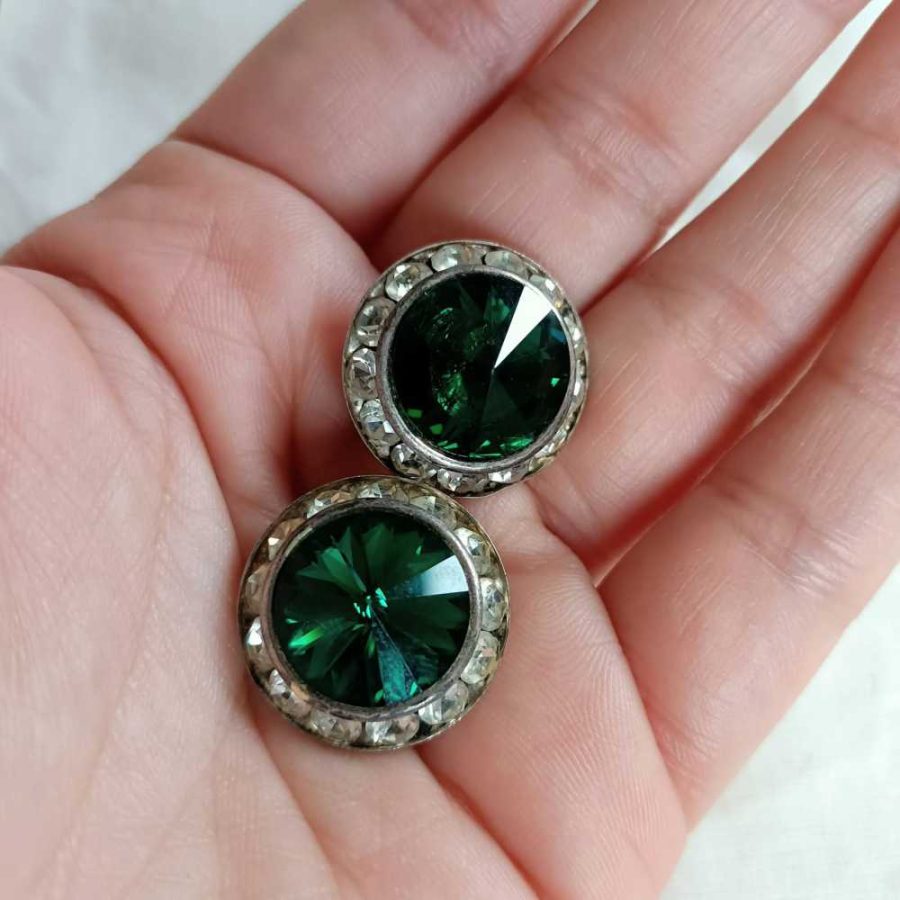 vintage earrings fifties green