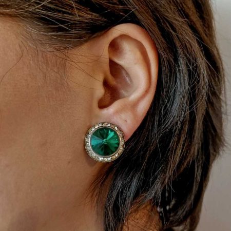 orecchini vintage anni Cinquanta verdi