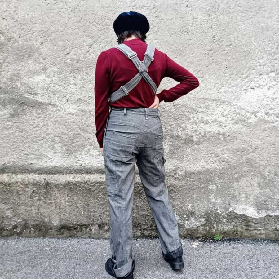 salopette denim Gianfranco Ferré_grigio