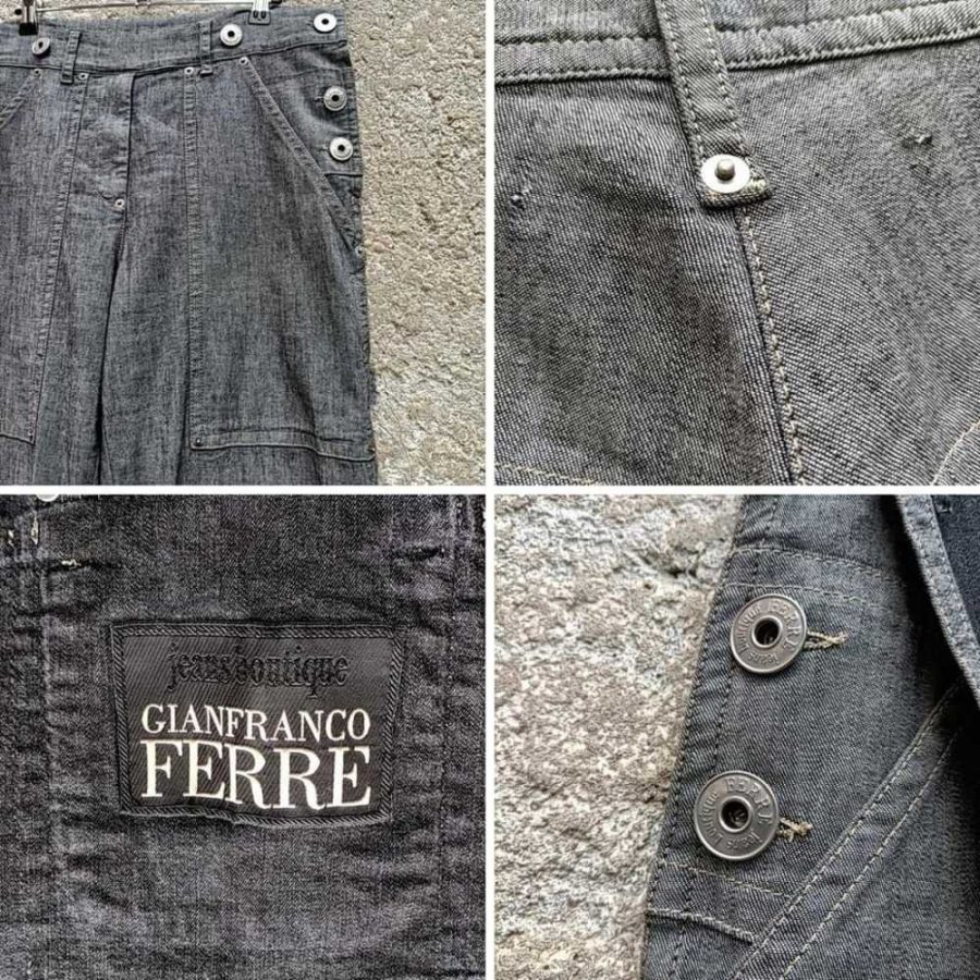 vintage denim grey salopette
