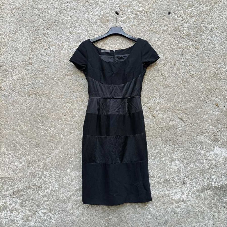 vestito nero Alberta Ferretti_lana_seta