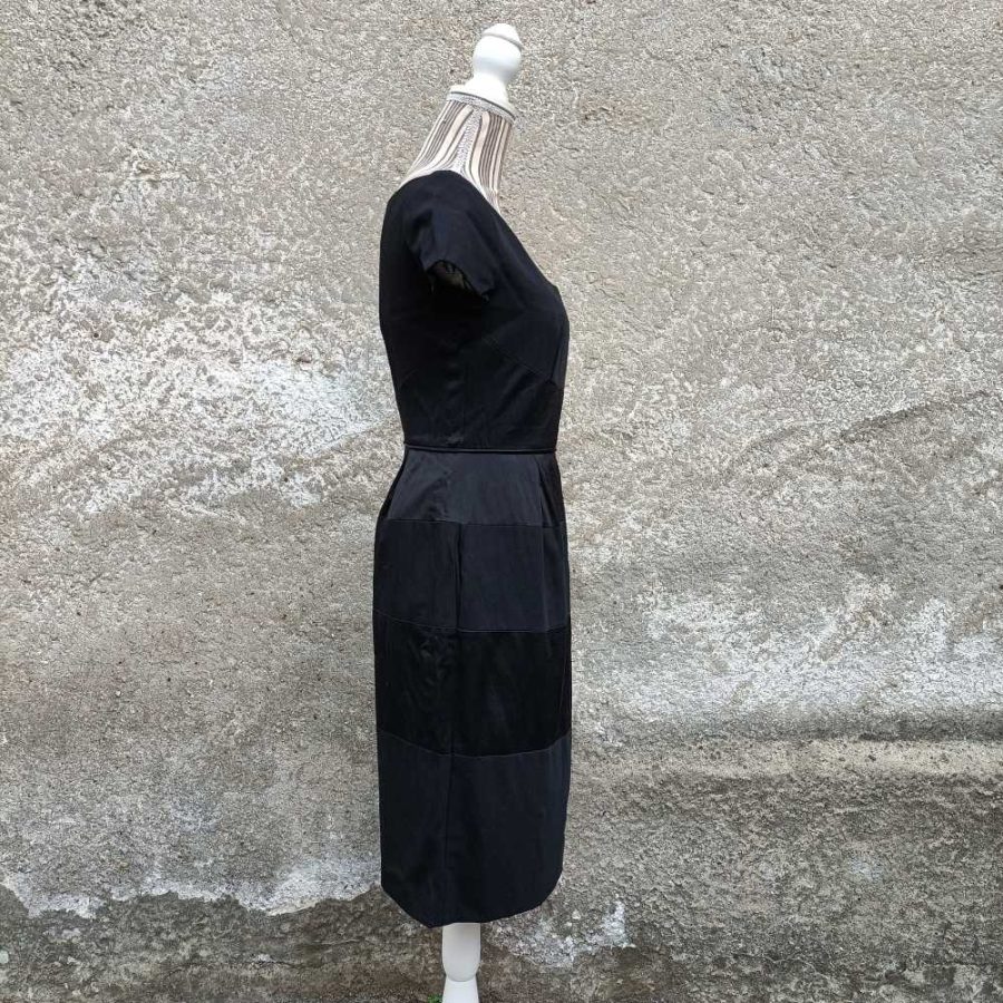 vestito nero Alberta Ferretti_lana_seta