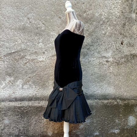 vestito velluto nero vintage