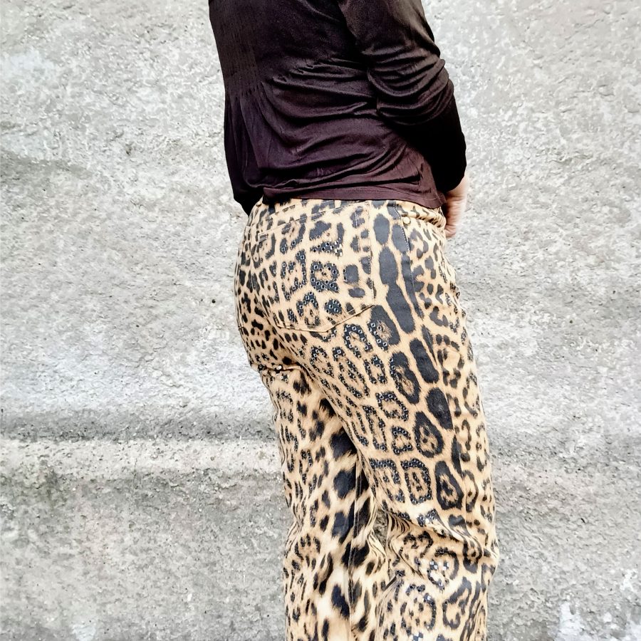 jeans leopardati Cavalli
