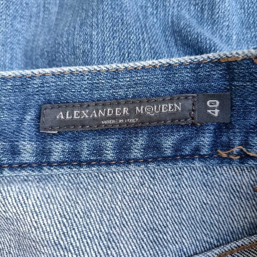 alexander mcqueen blue jeans