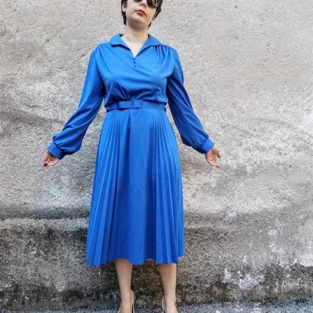 vestito vintage blu elettrico