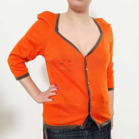 cardigan vintage arancione