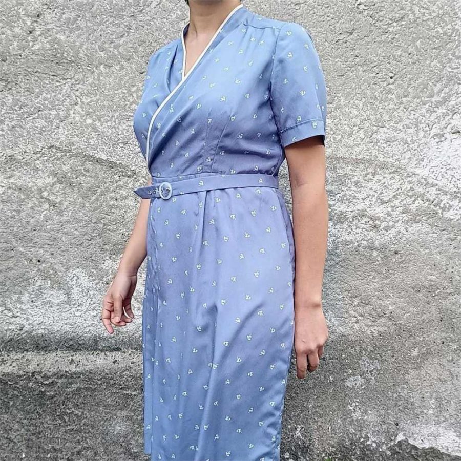 vestito vintage azzurro