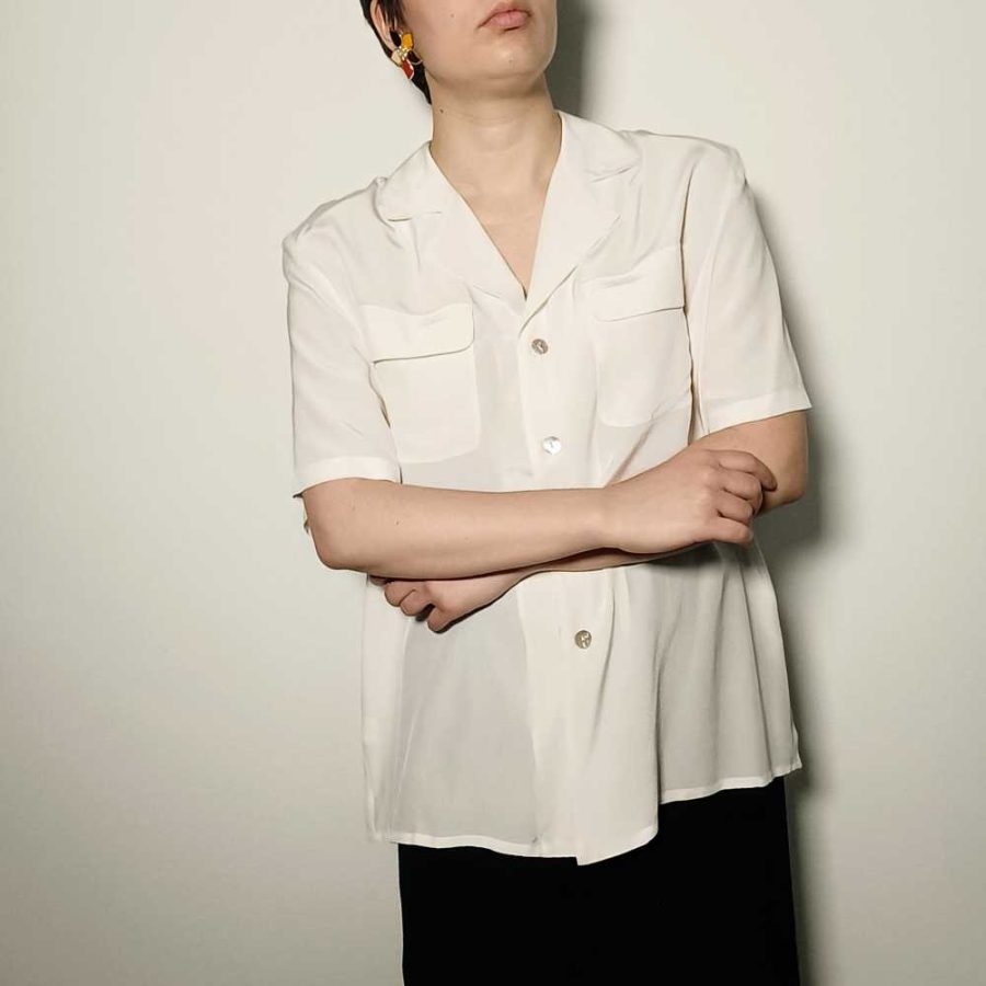 camicia bianca easy chic vintage