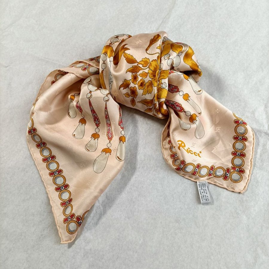 foulard vintage rosa cipria