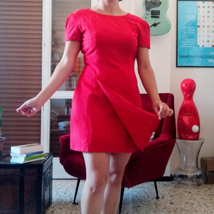 Vestito rosso vintage anni 90 - immagine 7