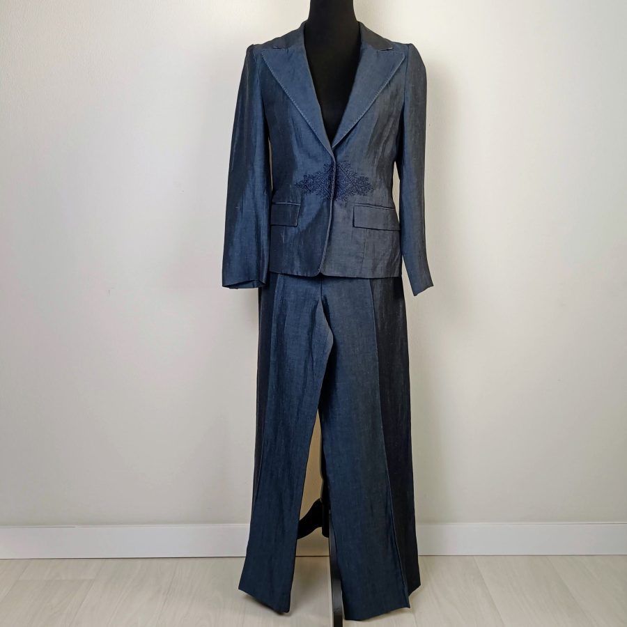 tailleur blu donna