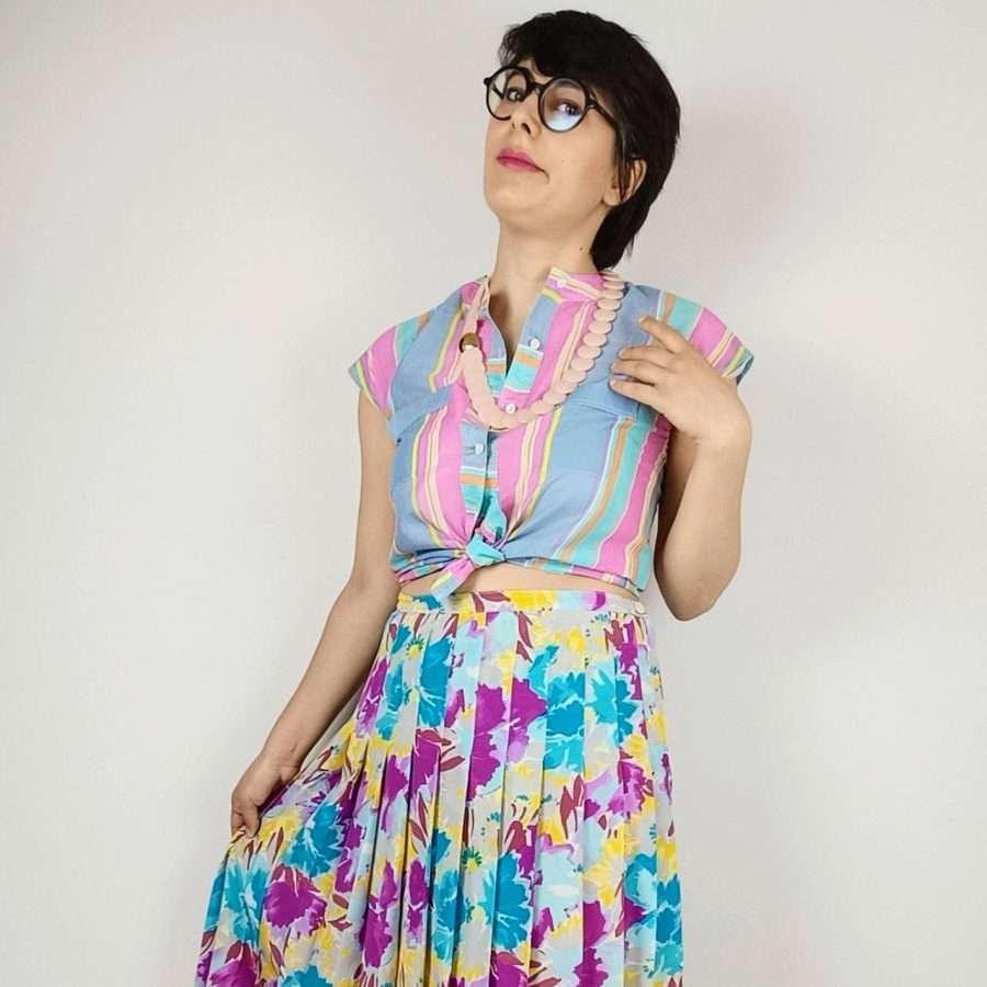 Camicia vintage a righe Roberto Capucci - immagine 5