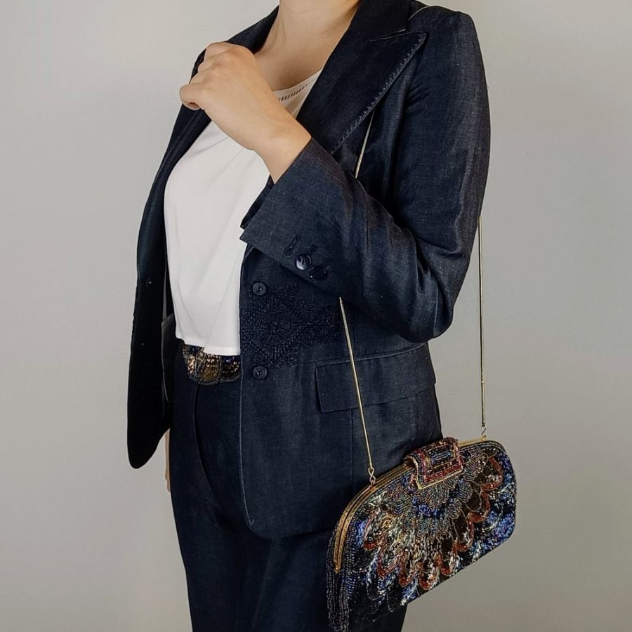 borsa da cerimonia blu