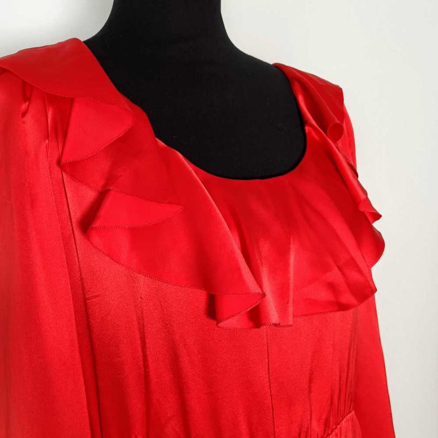 Vestito Dior vintage in seta rosso - immagine 12