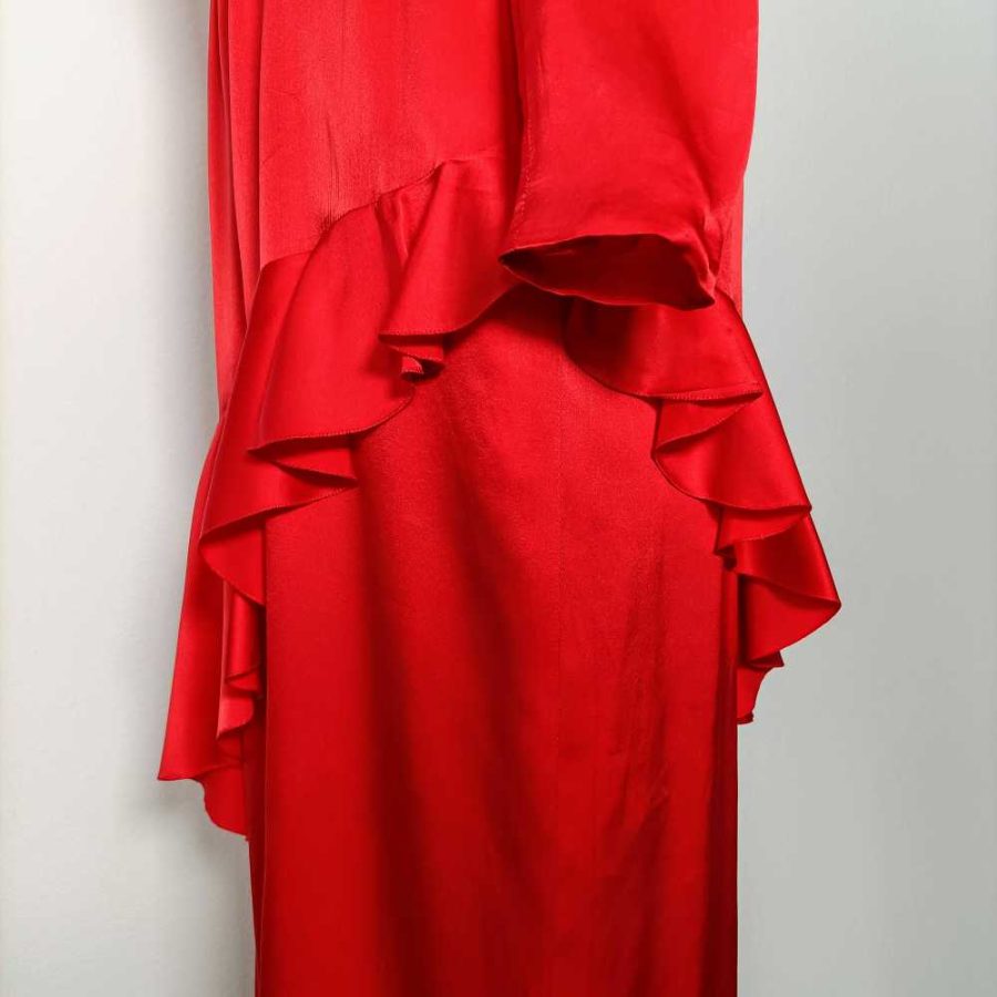 Vestito Dior vintage in seta rosso - immagine 4
