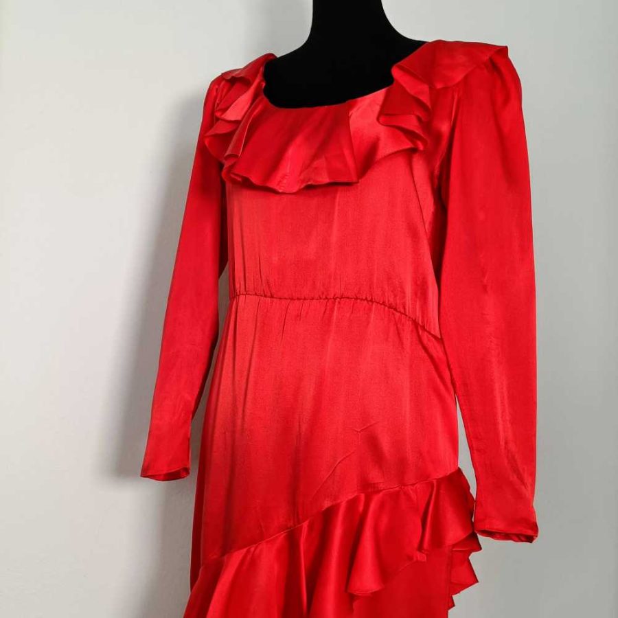 Vestito Dior vintage in seta rosso - immagine 13