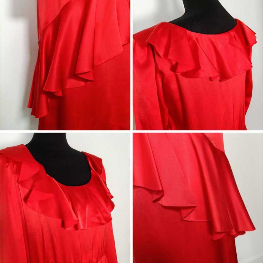 Vestito Dior vintage in seta rosso - immagine 11