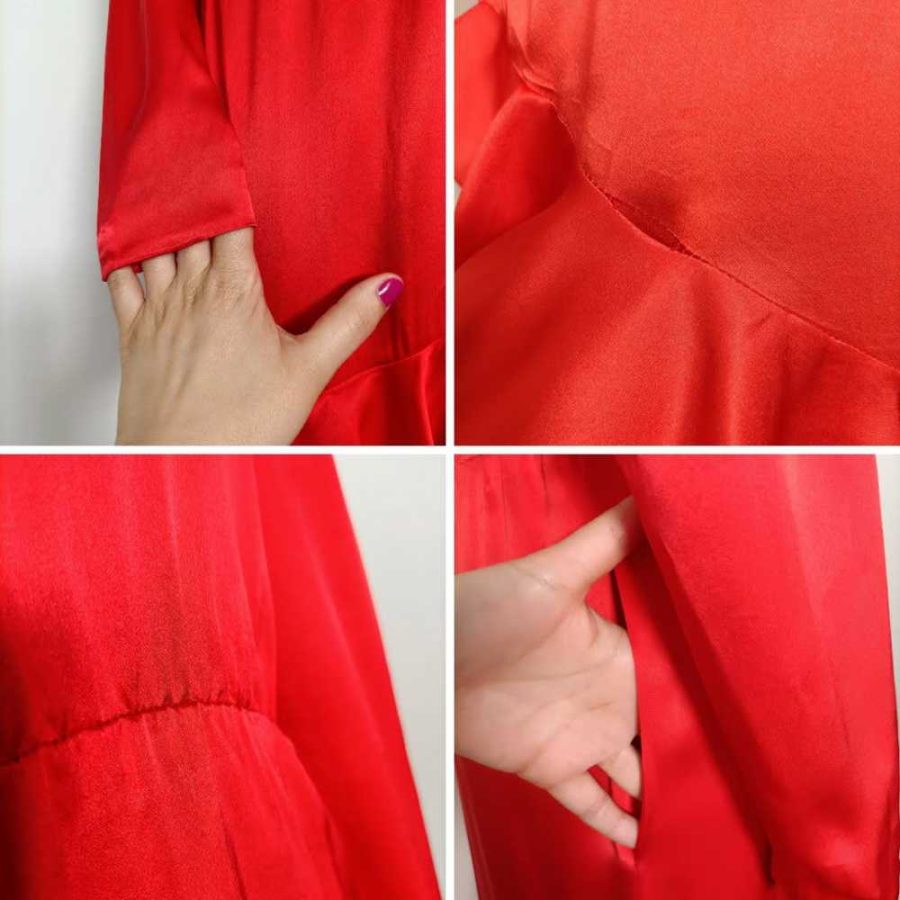 Vestito Dior vintage in seta rosso - immagine 10