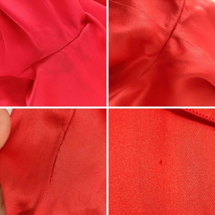 Vestito Dior vintage in seta rosso - immagine 9