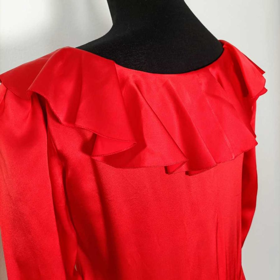 Vestito Dior vintage in seta rosso - immagine 6