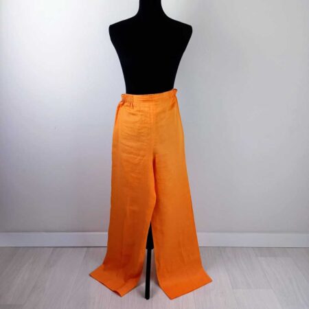 pantaloni lino arancione