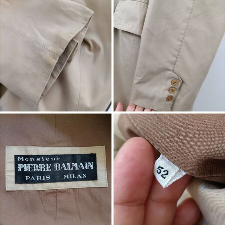 Balmain uomo vintage trench - immagine 7