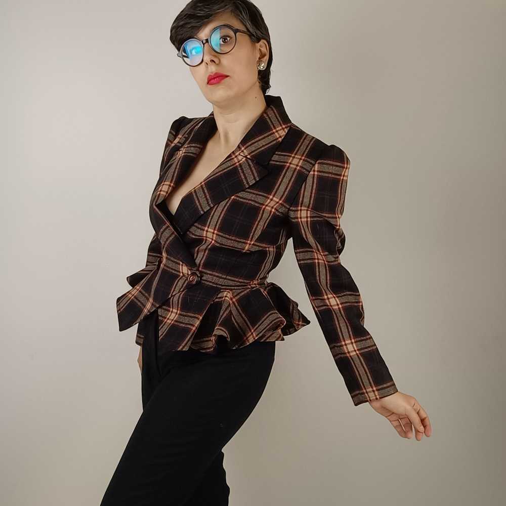 blazer tartan vintage 80s