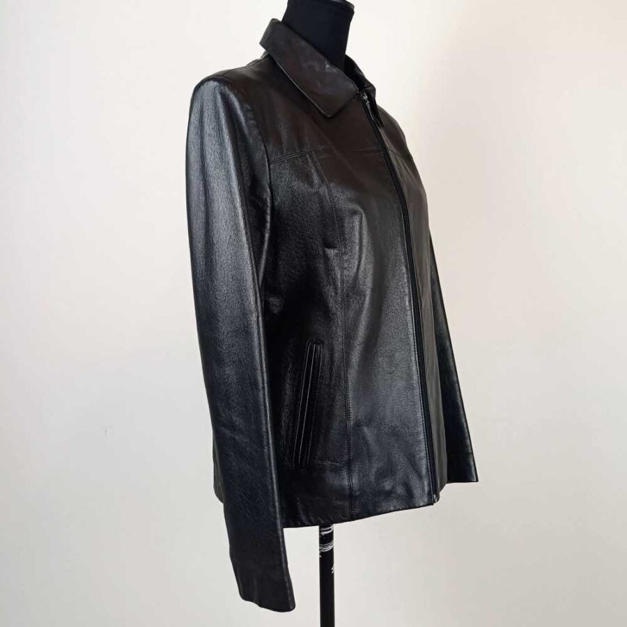biker jacket black leather