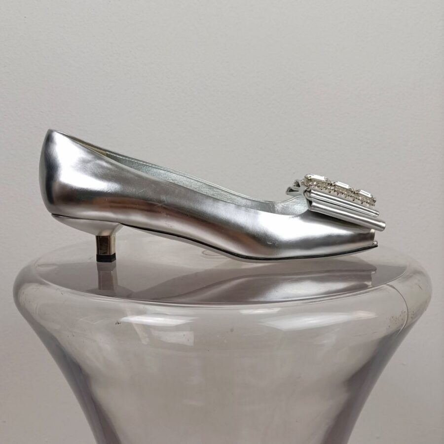 scarpe pelle argento